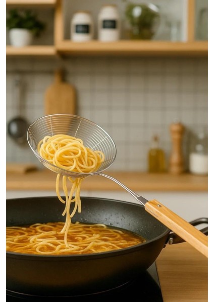 Ladle - Bambu Saplı Tel Kevgir 18CM