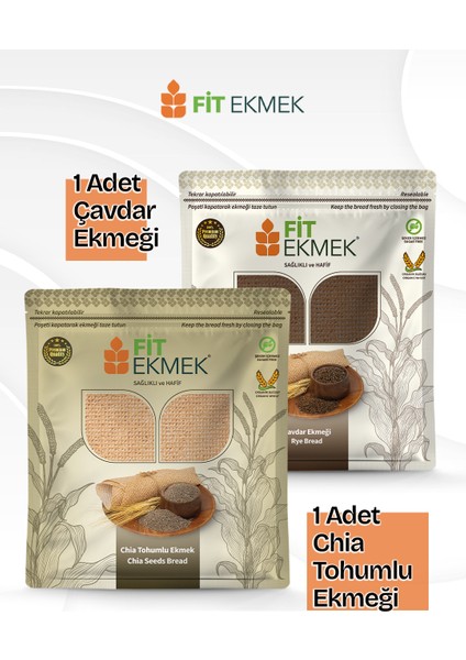 Çavdar Lavaş Ekmeği 300GR ve Chia Tohumlu Lavaş Ekmeği 300GR