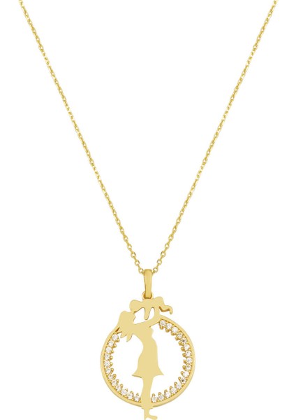 14 Ayar Altın Anne Çocuk Kolyesi