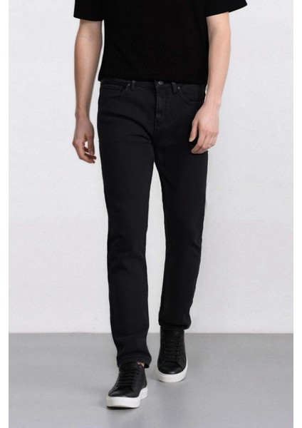 Sergio Regular Fit Normal Kalıp Normal Bel Boru Paça Siyah Jean Pantolon V0793AZ24WN