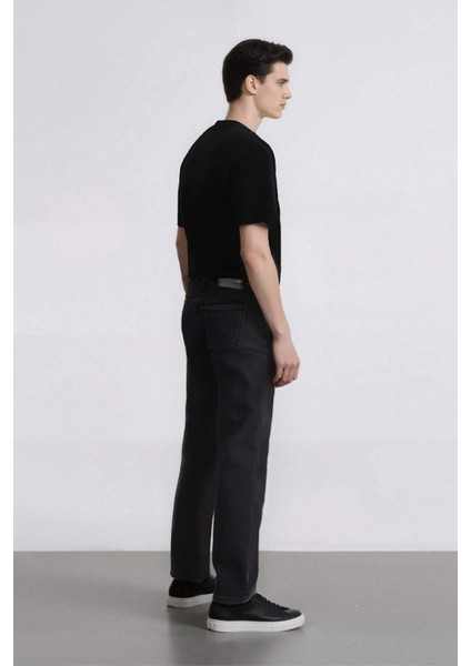 Sergio Regular Fit Normal Kalıp Normal Bel Boru Paça Siyah Jean Pantolon V0793AZ24WN