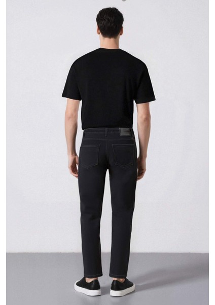 Sergio Regular Fit Normal Kalıp Normal Bel Boru Paça Siyah Jean Pantolon V0793AZ24WN