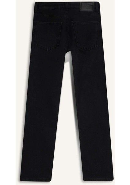 Sergio Regular Fit Normal Kalıp Normal Bel Boru Paça Siyah Jean Pantolon V0793AZ24WN