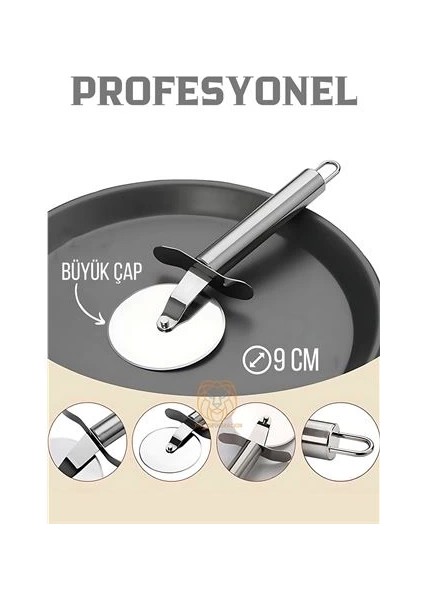 Bfs Profesyonel 9 cm Çelik Pizza Kesici Ignacio Design