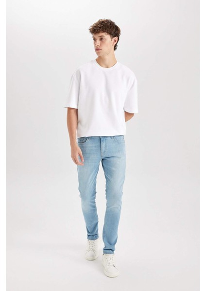 Carlo Skinny Fit Ekstra Dar Kalıp Normal Bel Ekstra Dar Paça Jean Pantolon D0025AX24AU