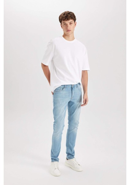 Carlo Skinny Fit Ekstra Dar Kalıp Normal Bel Ekstra Dar Paça Jean Pantolon D0025AX24AU