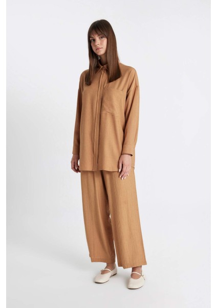 Geniş Paça Basic Düz Harem Pantolon C6483AX24SM