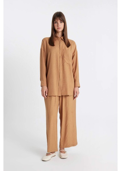 Geniş Paça Basic Düz Harem Pantolon C6483AX24SM