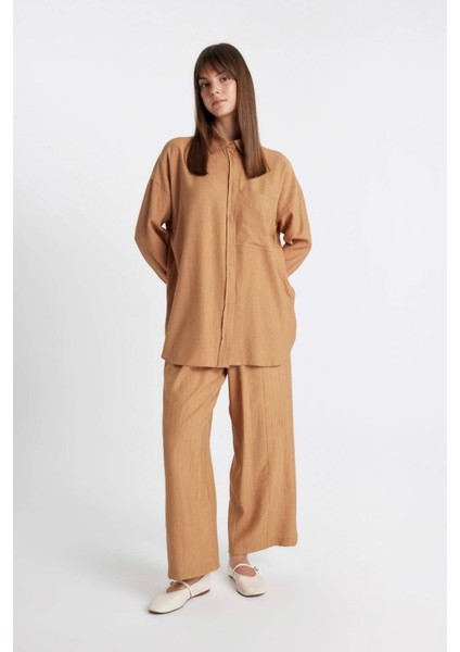 Geniş Paça Basic Düz Harem Pantolon C6483AX24SM