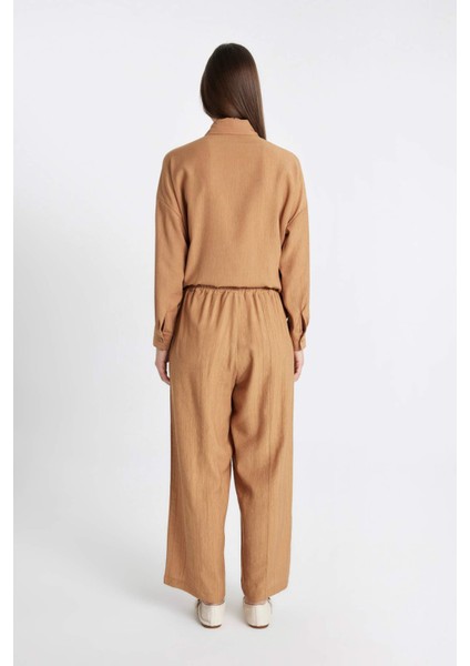 Geniş Paça Basic Düz Harem Pantolon C6483AX24SM