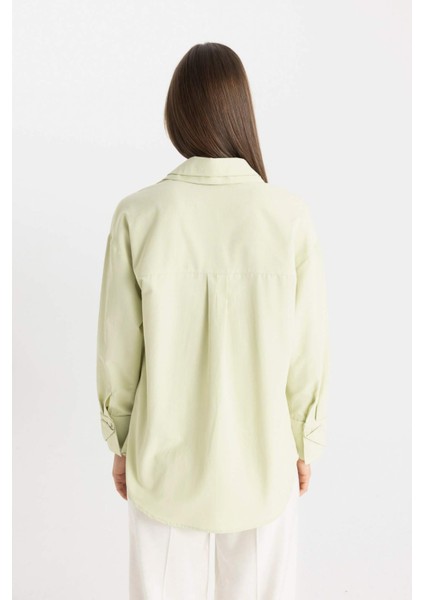 Relax Fit Poplin Uzun Kollu Gömlek Tunik C9430AX24SM