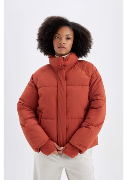 Fit Su Geçirmez Regular Fit Dik Yaka Reglan Kol Kışlık Şişme Mont A1550AX24WN