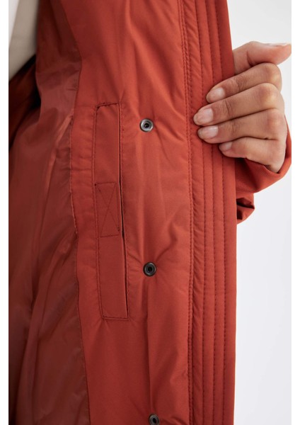 Fit Su Geçirmez Regular Fit Dik Yaka Reglan Kol Kışlık Şişme Mont A1550AX24WN