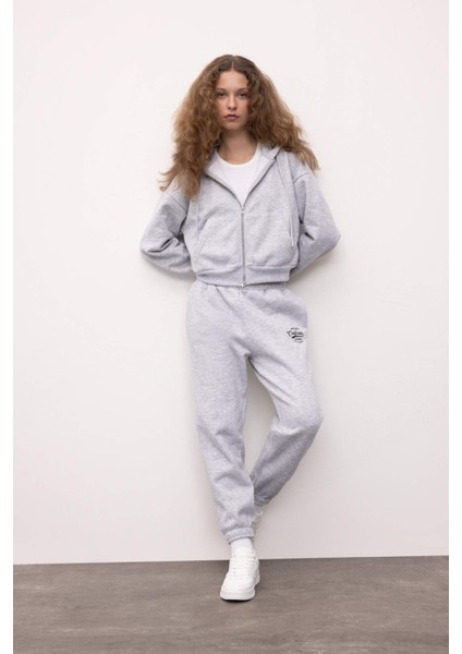 Coool Jogger Eşofman Altı Baskılı Beli Paçası Lastikli Cepli Basic Düz X5391AZ24WN