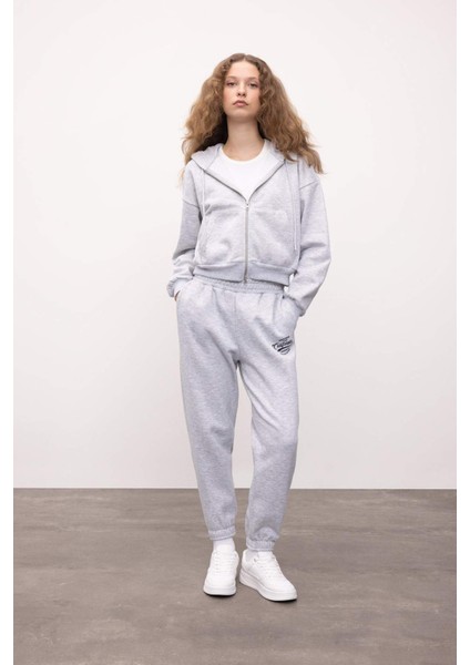 Coool Jogger Eşofman Altı Baskılı Beli Paçası Lastikli Cepli Basic Düz X5391AZ24WN