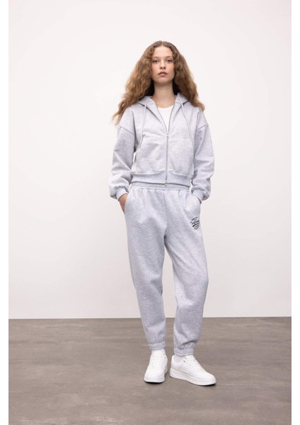 Coool Jogger Eşofman Altı Baskılı Beli Paçası Lastikli Cepli Basic Düz X5391AZ24WN