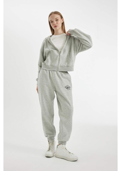 Coool Jogger Eşofman Altı Baskılı Beli Paçası Lastikli Cepli Basic Düz X5391AZ24WN