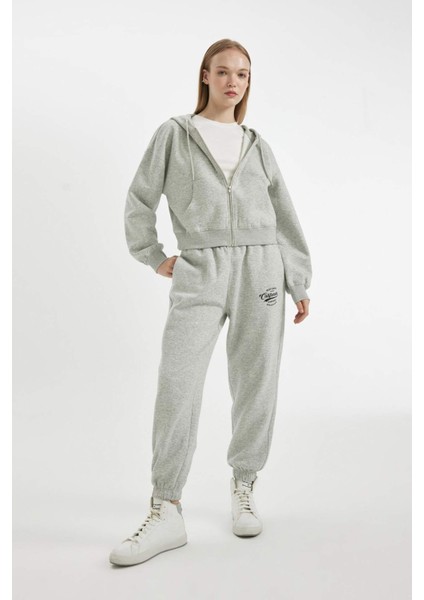 Coool Jogger Eşofman Altı Baskılı Beli Paçası Lastikli Cepli Basic Düz X5391AZ24WN