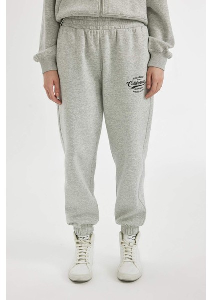 Coool Jogger Eşofman Altı Baskılı Beli Paçası Lastikli Cepli Basic Düz X5391AZ24WN