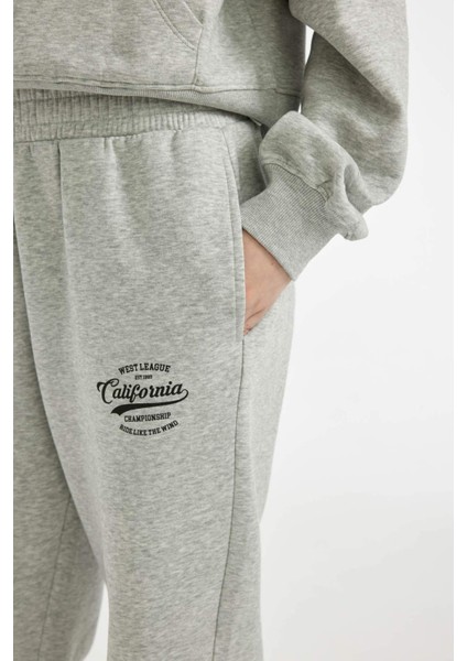 Coool Jogger Eşofman Altı Baskılı Beli Paçası Lastikli Cepli Basic Düz X5391AZ24WN