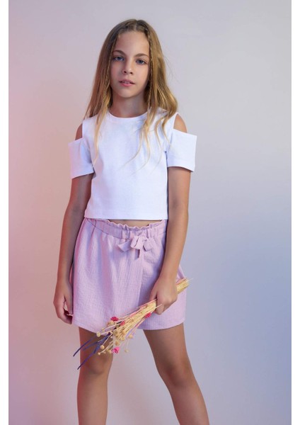 Kız Çocuk Bürümcük Şort Etek C9710A824HS