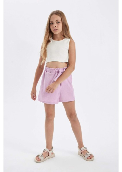 Kız Çocuk Bürümcük Şort Etek C9710A824HS