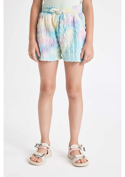 Kız Çocuk Batik Desenli Bürümcük Şort C9709A824HS