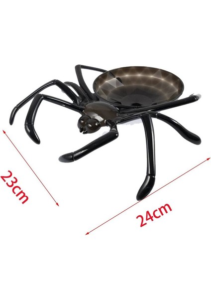 Halloween Örümcek Şeklinde Plastik Malzeme Koyma Kasesi 24 cm Turuncu ve Siyah 2 Adet modelleri