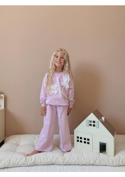 Taşlı Çiçekli Kız Çocuk Takım fiyatları