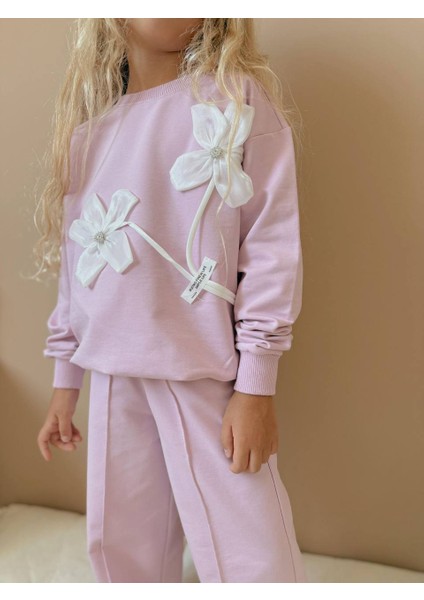 Taşlı Çiçekli Kız Çocuk Takım fırsatları