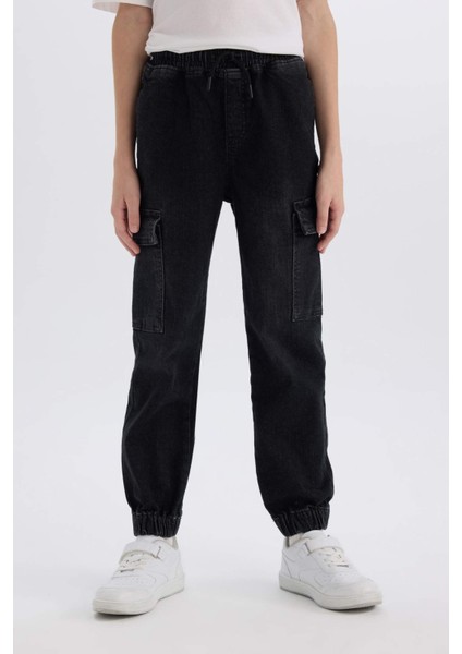 Erkek Çocuk Kargo Fit Jean Pantolon C4514A824WN