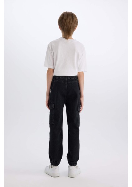 Erkek Çocuk Kargo Fit Jean Pantolon C4514A824WN