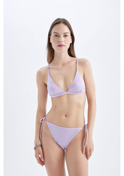 Regular Fit Desenli Bağcıklı Bikini Altı-Fall in Love C4424AX24HS