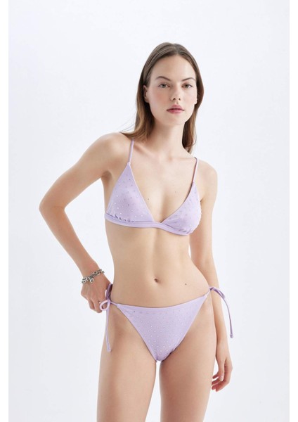 Regular Fit Desenli Bağcıklı Bikini Altı-Fall in Love C4424AX24HS
