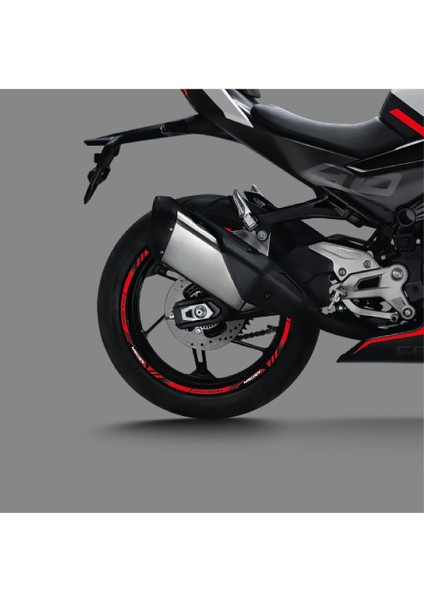 Cfmoto 450SR Sticker Jant Dışı Şerit Baskılı Kırmızı