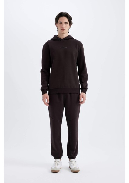 Regular Fit Kapüşonlu Baskılı Sweatshirt C6131AX24AU