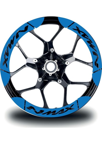 Yamaha Nmax Iç & Dış Jant Sticker Etiket Modeli Mavi