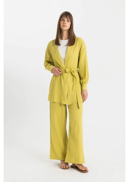 Relax Fit V Yaka Müslin Kimono C9694AX24SM