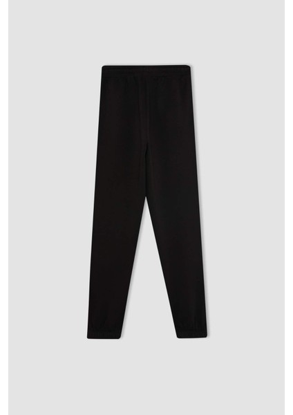 Standart Fit Kalın Jogger Eşofman Altı Bel Paça Lastikli Basic Düz Uzun Boy S7370AZ24WN