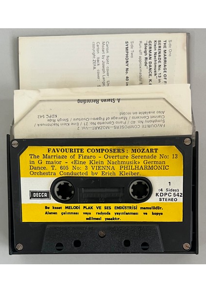 Favourite Composers Mozart 2 Kaset (Orijnal Dönem Kağıt Baskı Kaset) fiyatları