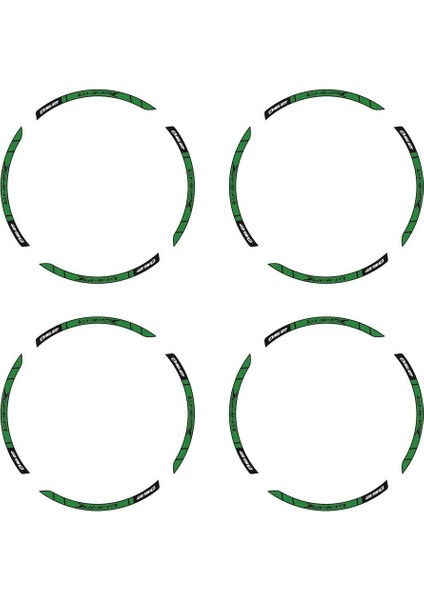 Bajaj Dominar 250 Baskılı Jant Dışı Şerit Motosiklet Sticker Etiket Modeli Yeşil modelleri