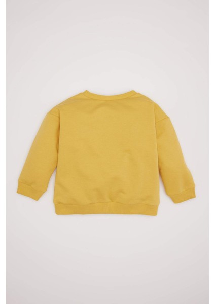 Erkek Bebek Bisiklet Yaka İçi Yumuşak Tüylü Basic Düz Sweatshirt A7433A524WN