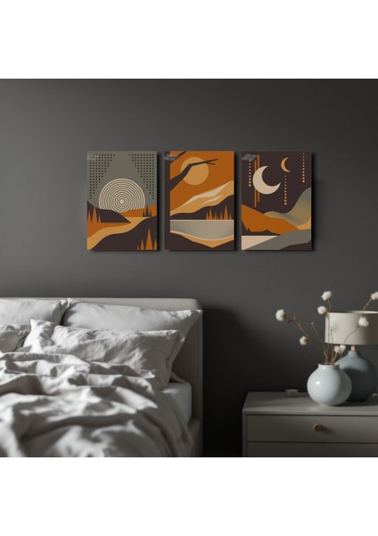 :temperli Cam Üçlü Set Tablo, Tablo, Üçlü Tablo, Uv Baskı, Cam Tablo, 3’lü Set, CUT014 fiyatları