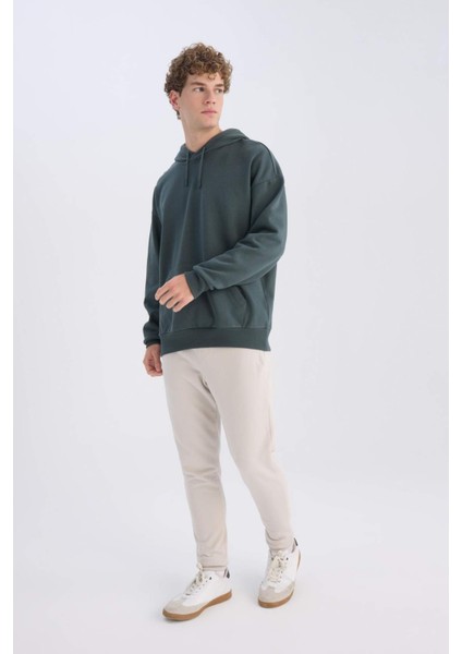 Jogger Eşofman Altı Slim Fit Dar Kesim Beli Bağcıklı Lastikli Paça Fermuar Cepli A4387AX24AU