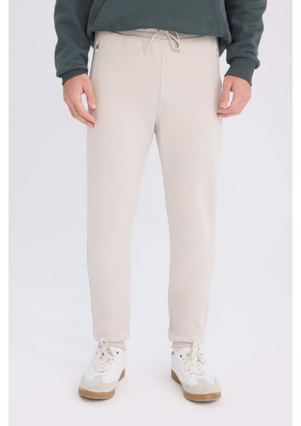 Jogger Eşofman Altı Slim Fit Dar Kesim Beli Bağcıklı Lastikli Paça Fermuar Cepli A4387AX24AU