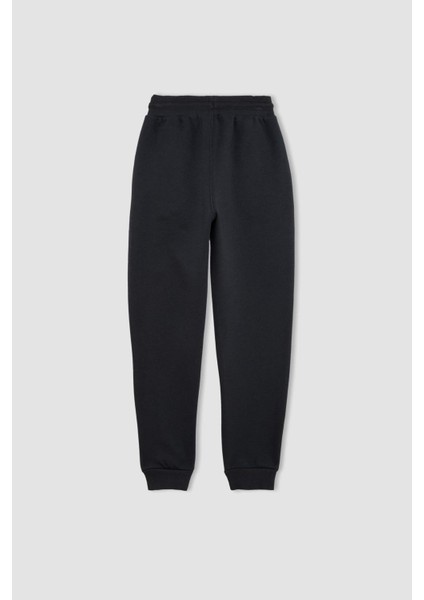 Erkek Çocuk Anstrasit Beli Paçası Lastikli Cepli Basic Düz Jogger Okul Eşofman Altı W0773A624AU