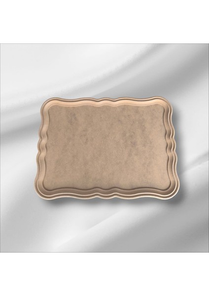 Ahşap Boyanabilir Orta Boy Dikdörtgen Tepsi-Sunumluk fiyatları