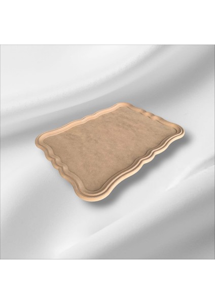 Ahşap Boyanabilir Orta Boy Dikdörtgen Tepsi-Sunumluk fırsatları