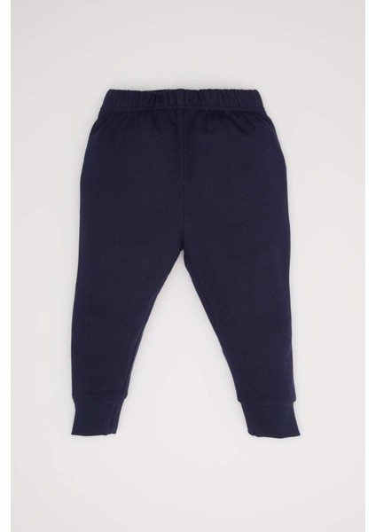 Erkek Bebek 2'li Takım Baskılı Bisiklet Yaka Sweatshirt Üst Jogger Eşofman Altı D0720A524WN