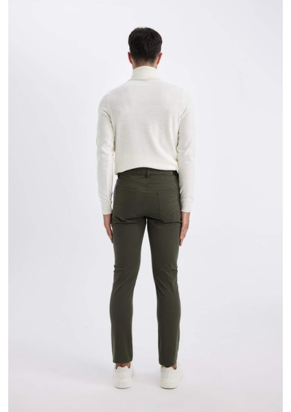 Chino Kanvas Pantolon Slim Fit Dar Kesim Pamuklu Esnek Dar Paça C9441AX24AU